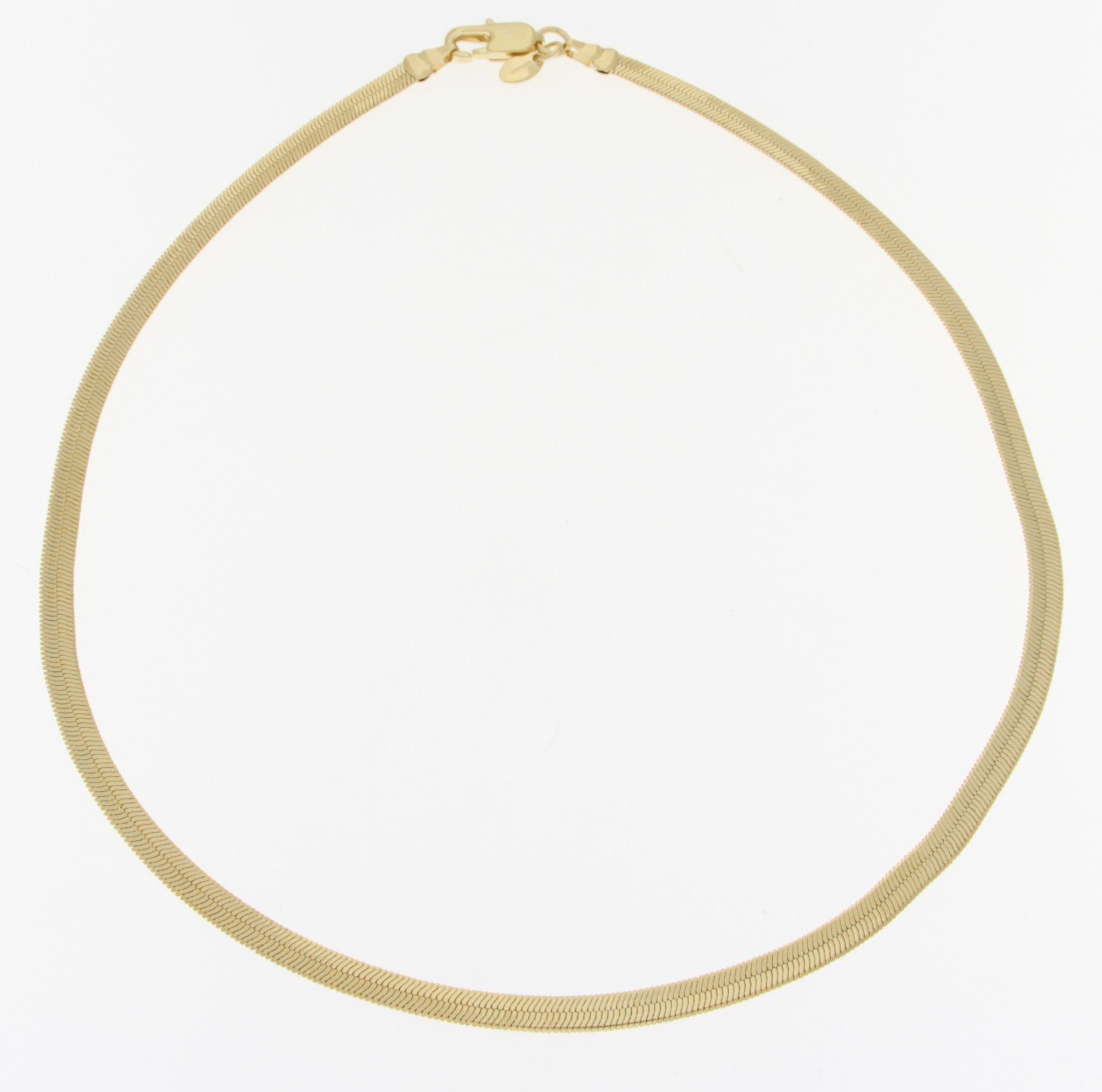 18K Gold Plated 4mm Herringbone Necklace