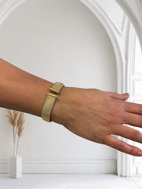 Italian Gold Plated Cuff Bracelet – Bronzoro