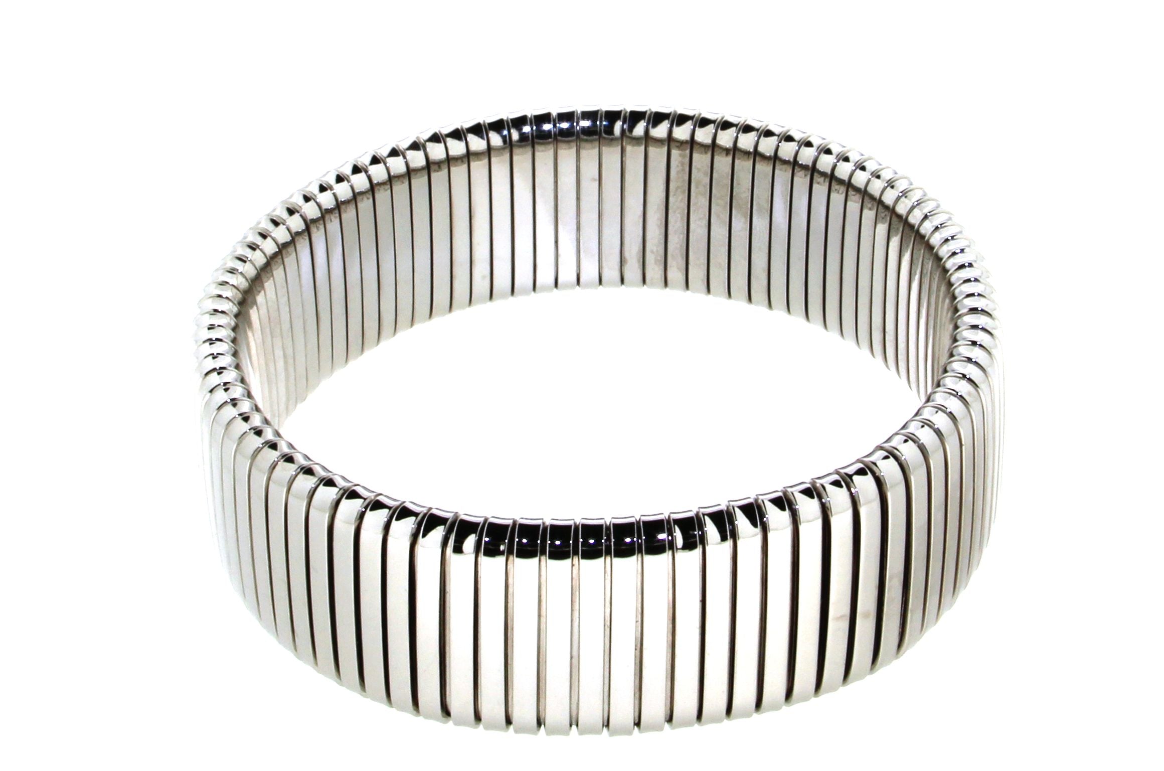 Gold Plated Omega Stretch Bracelet