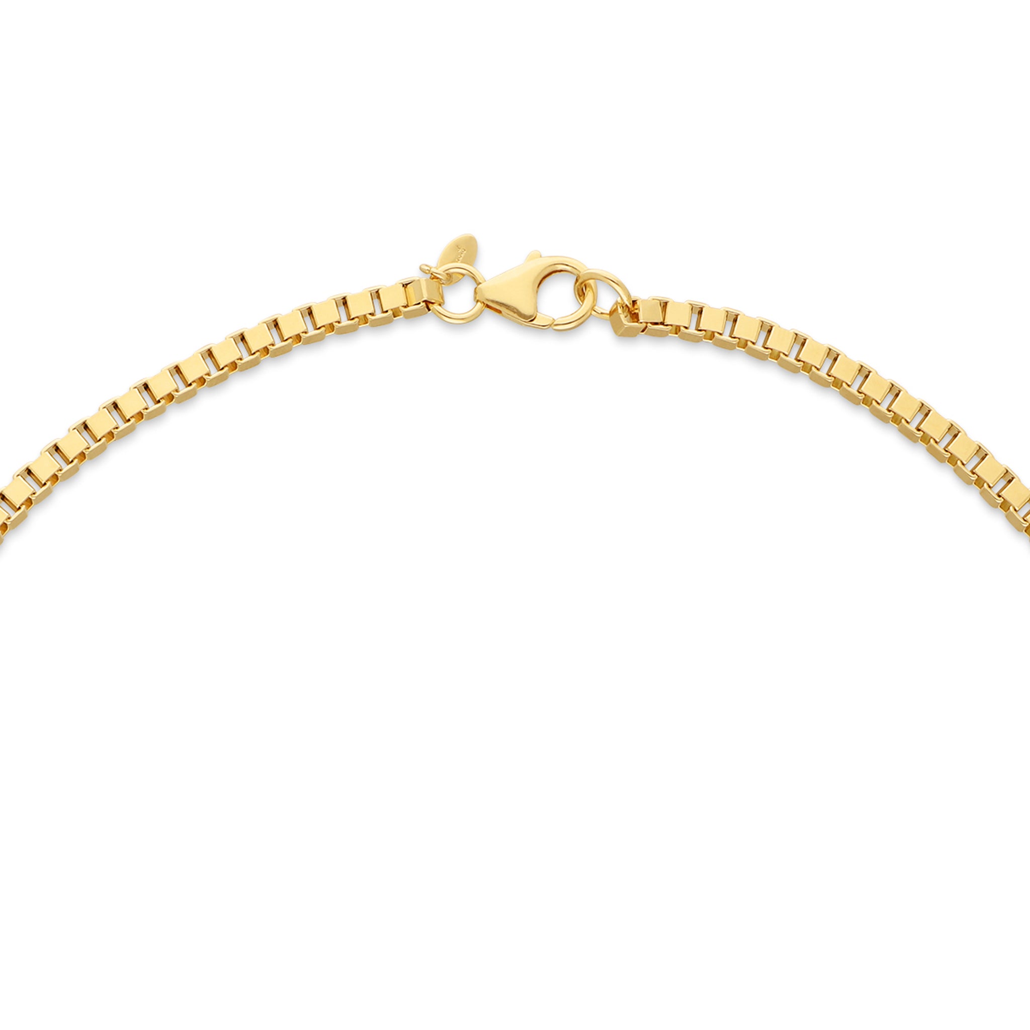 Heavy Box Chain Necklace 4mm - 20", 22", 24" | 18kt Gold Plated | Made in Italy