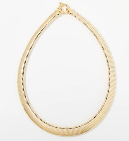 Graduated Tubo Gas Necklace 19" – 18kt Gold Plated, Made in Italy