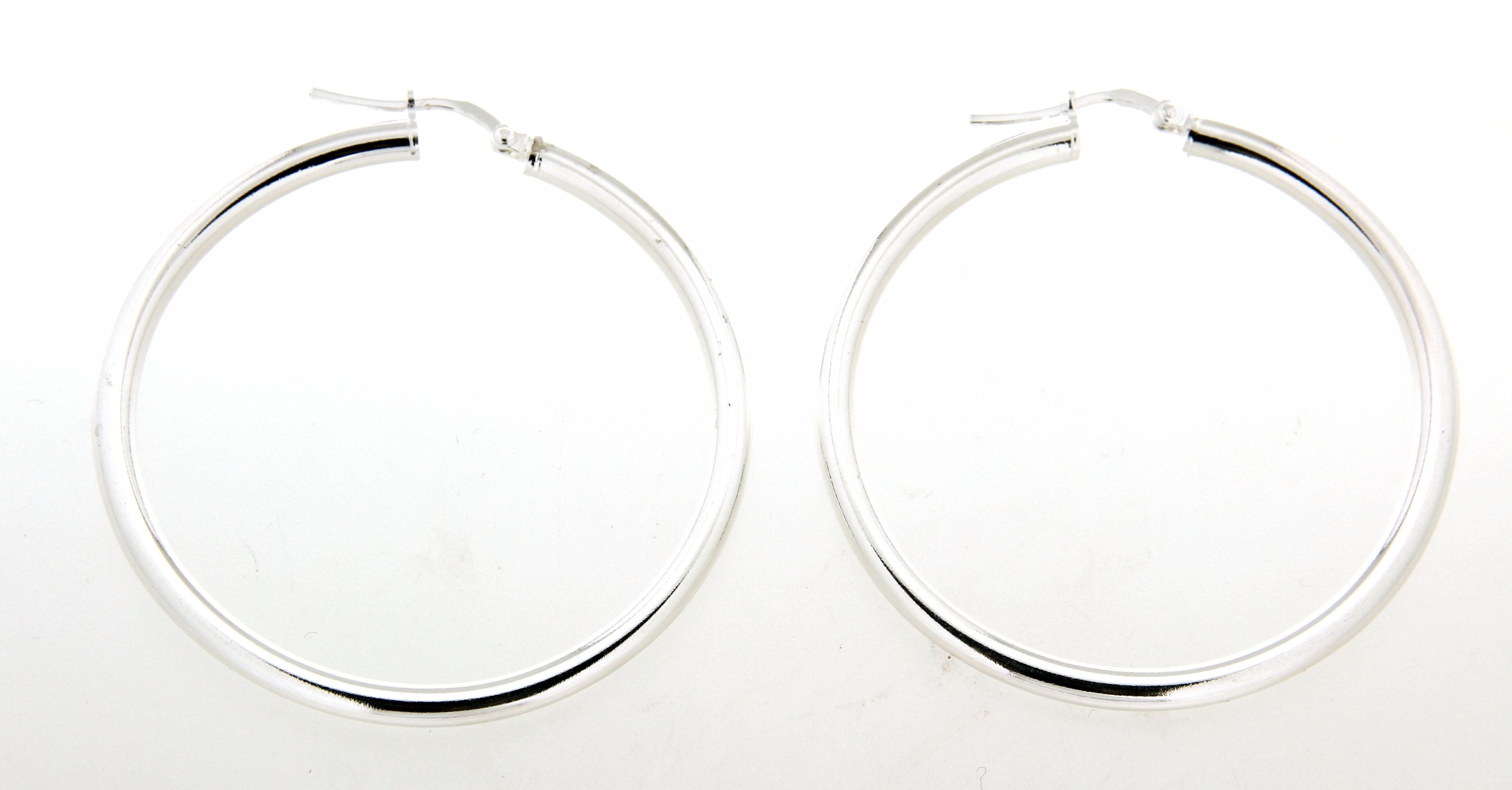 3mm x 45mm  Hoop Earrings
