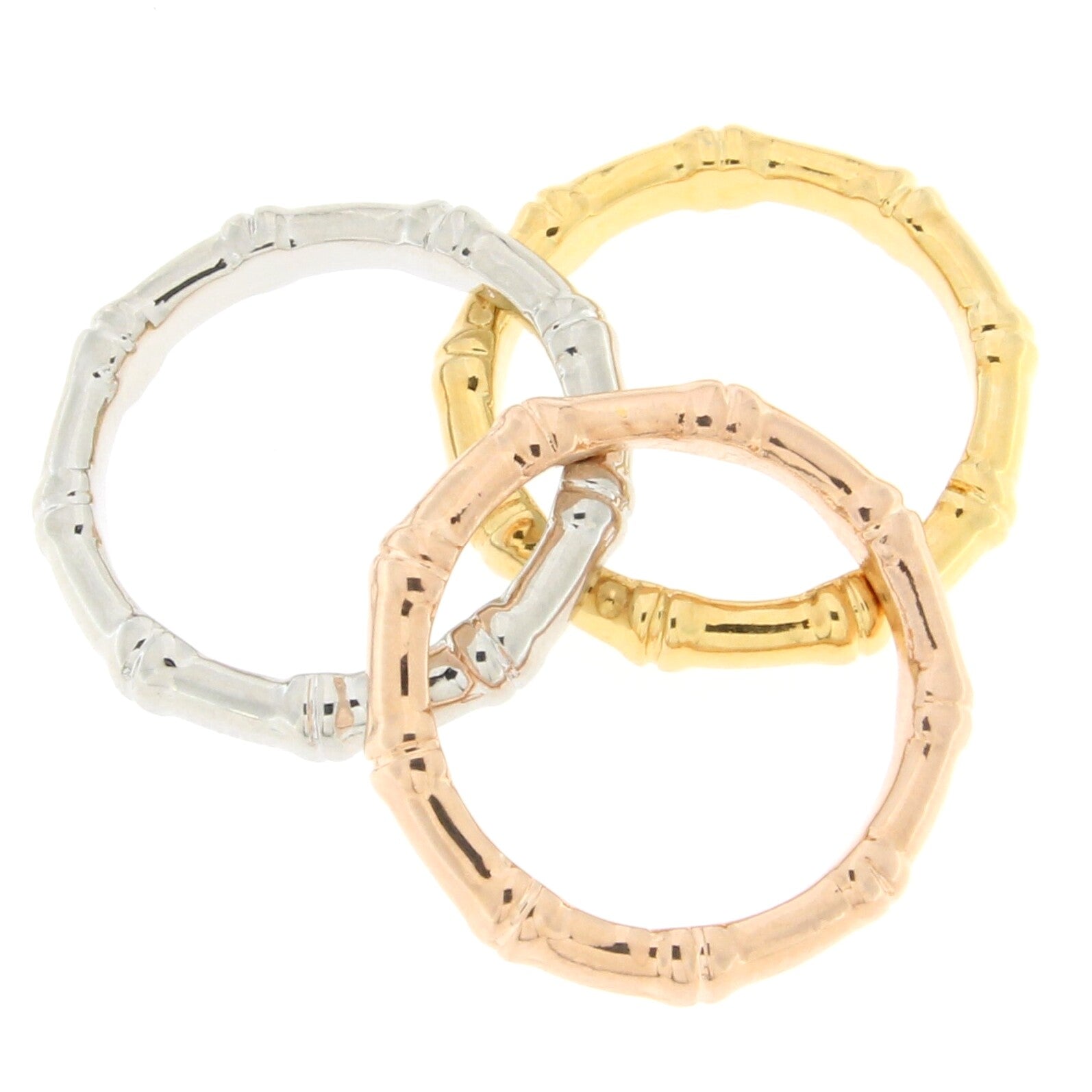 Bamboo Trio Set Stacking Rings