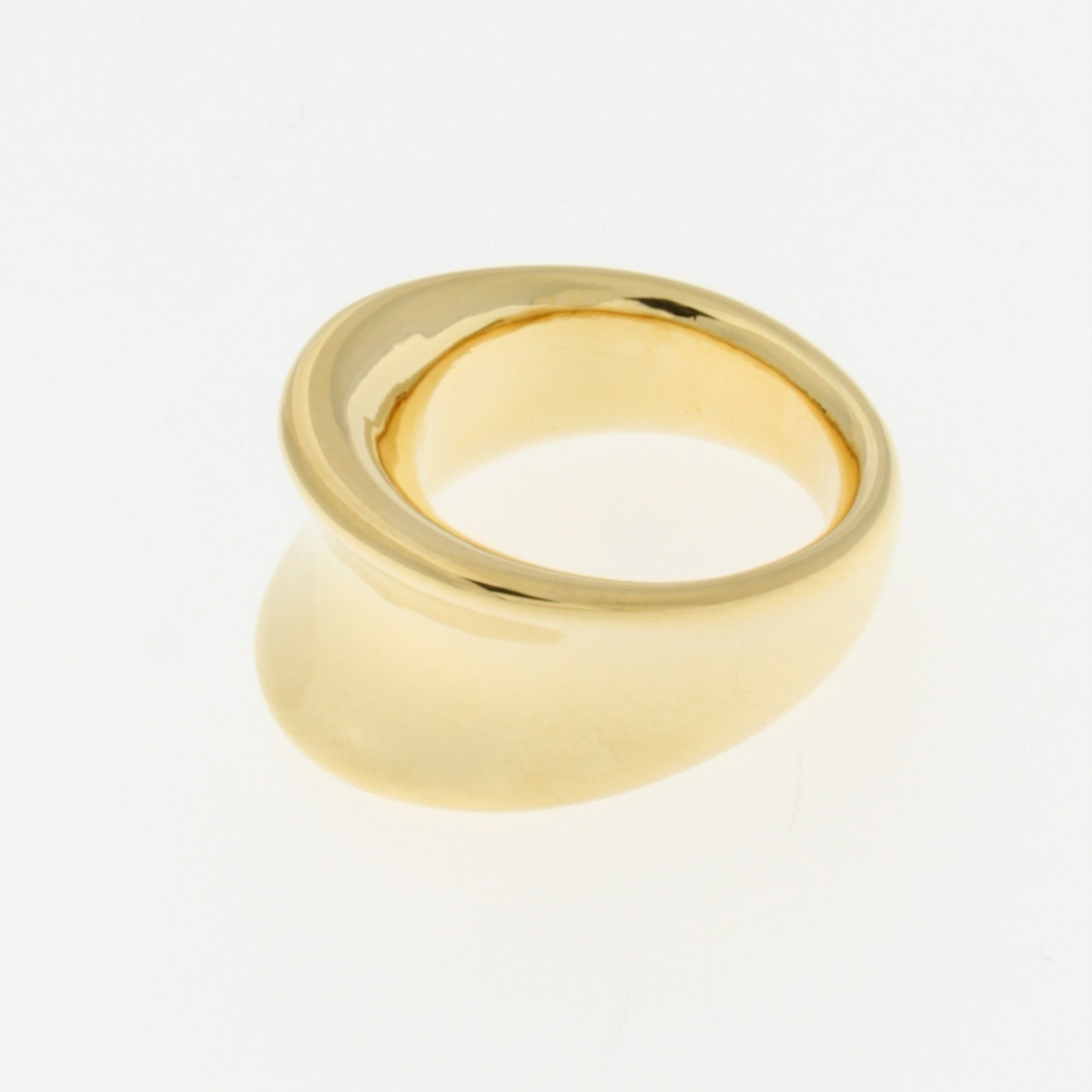 Gold Plated Flume Concave Polished Band