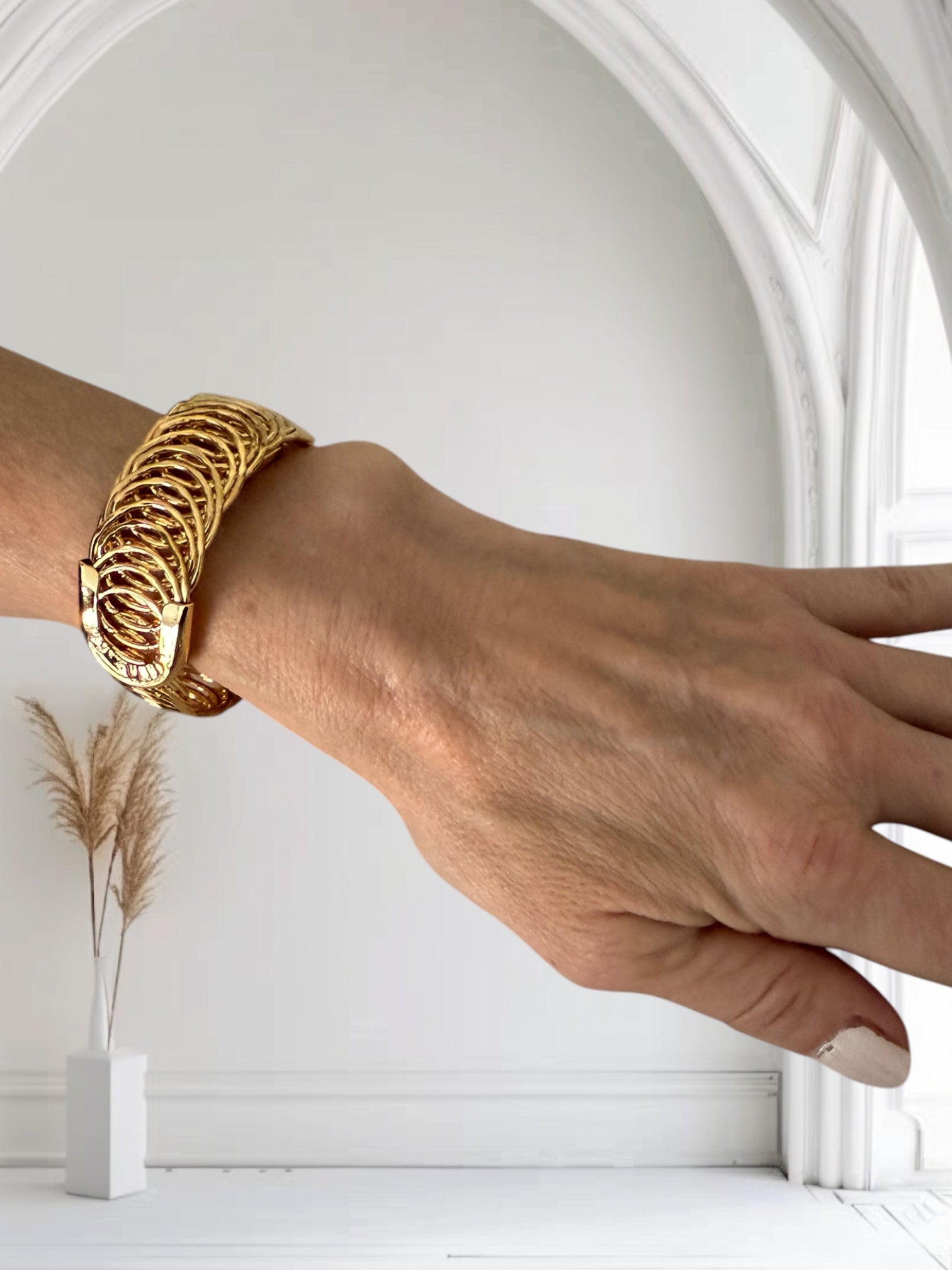 Wrap Bracelet 18mm - 18kt Gold Plated Slip-On | Made in Italy