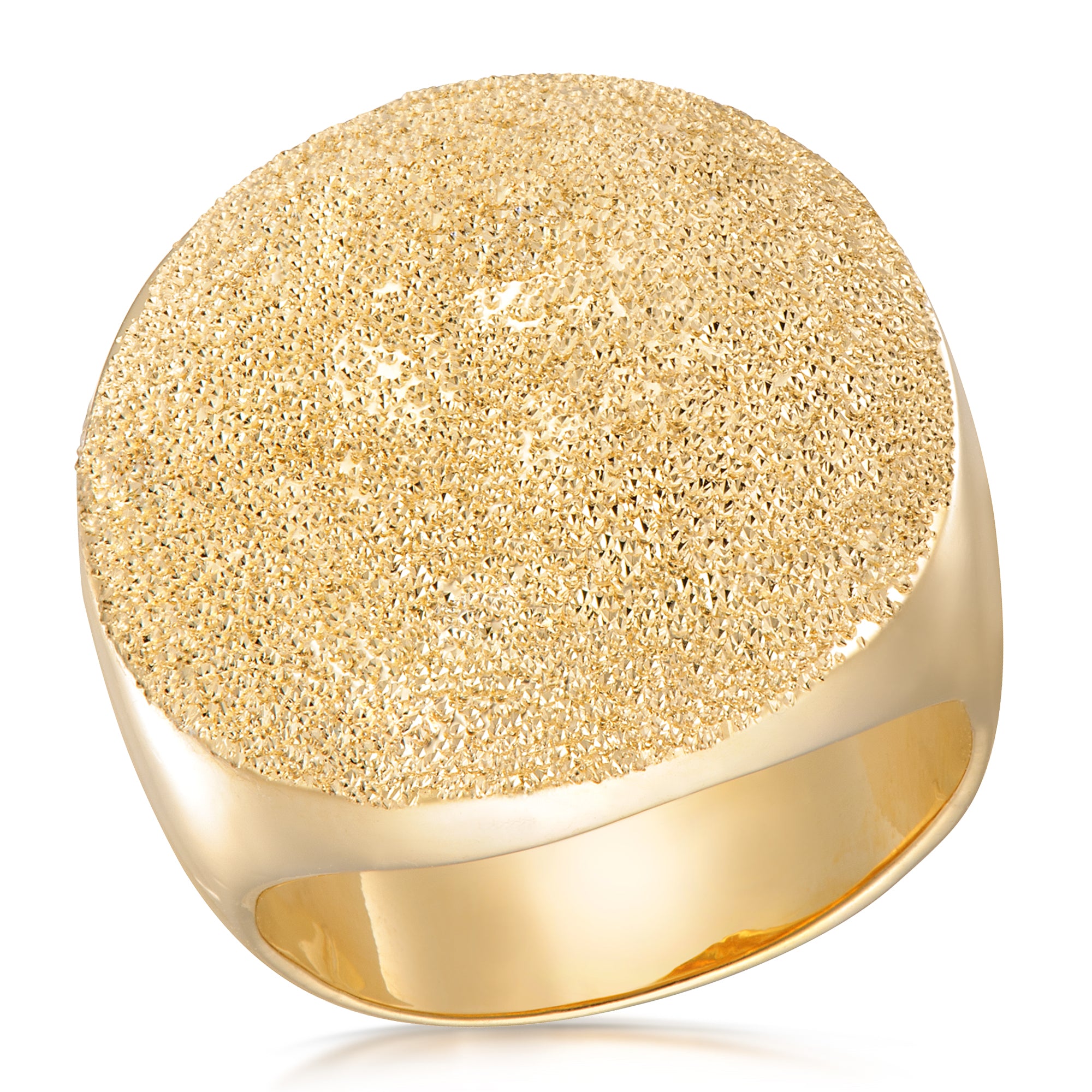 Laser Cut Satin Finish Ring - 18kt Gold Plated | Made in Italy