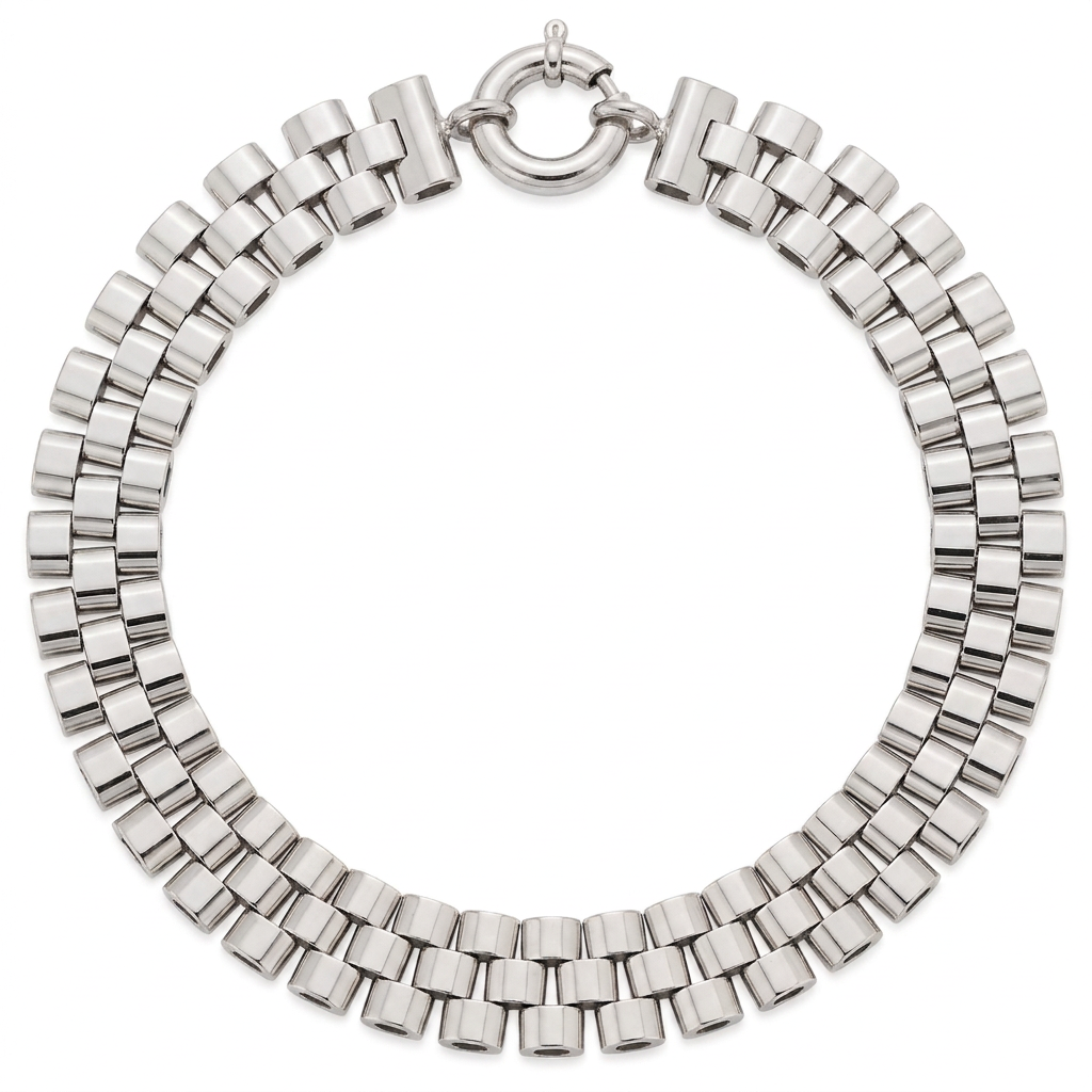 Matching bracelet in silver color
