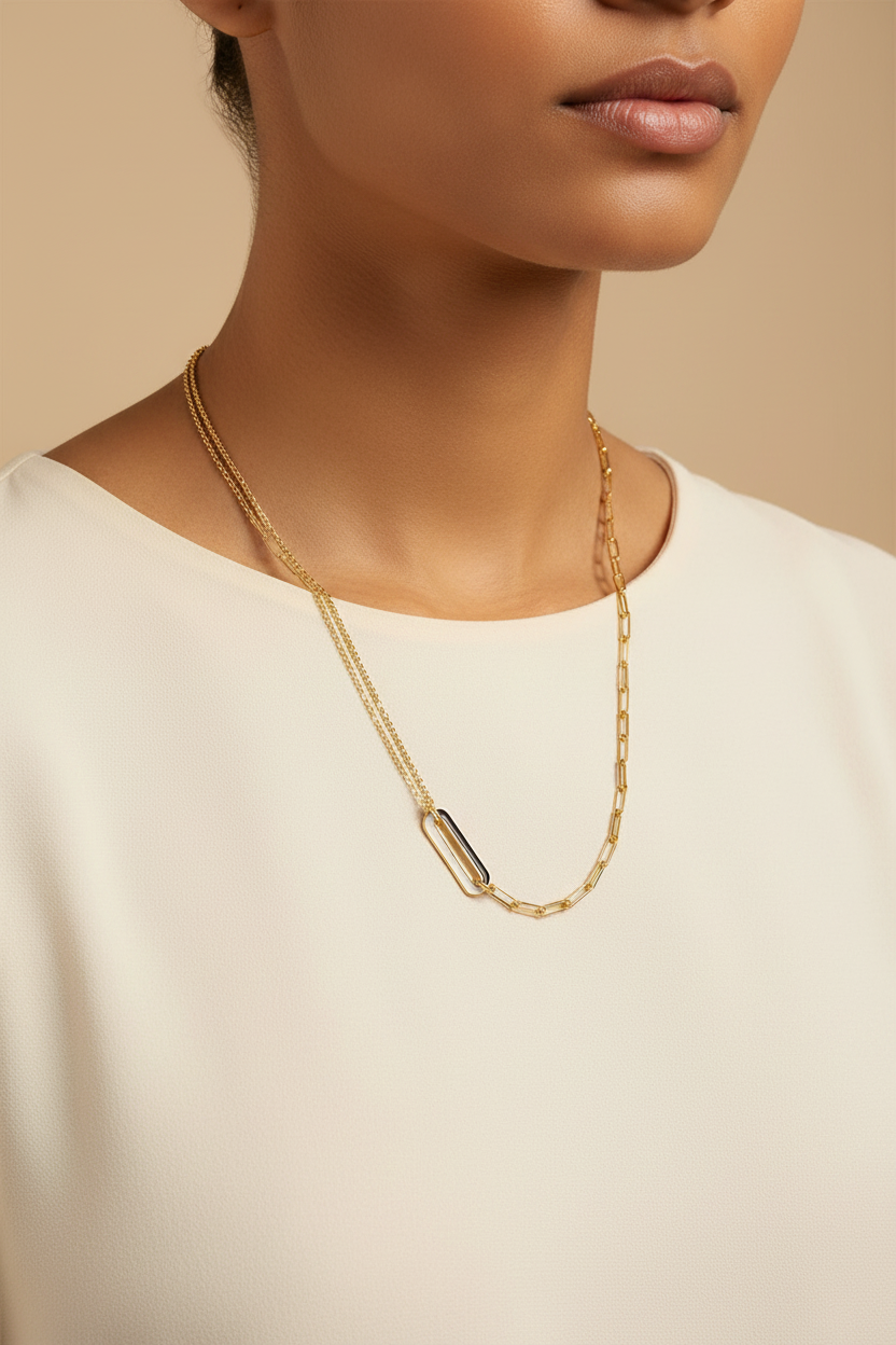 Necklace on a model