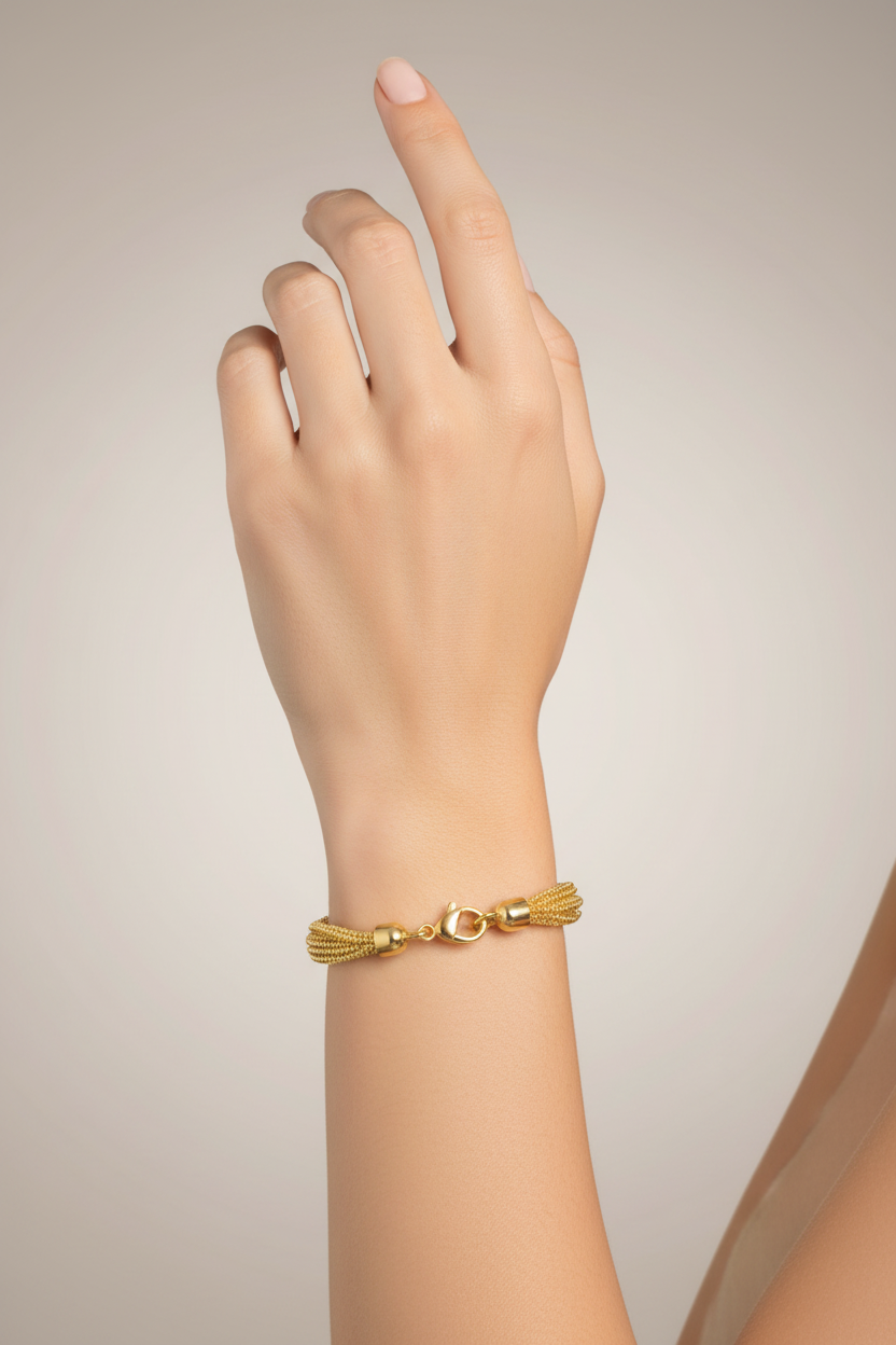 Textured Mesh Bracelet on Model