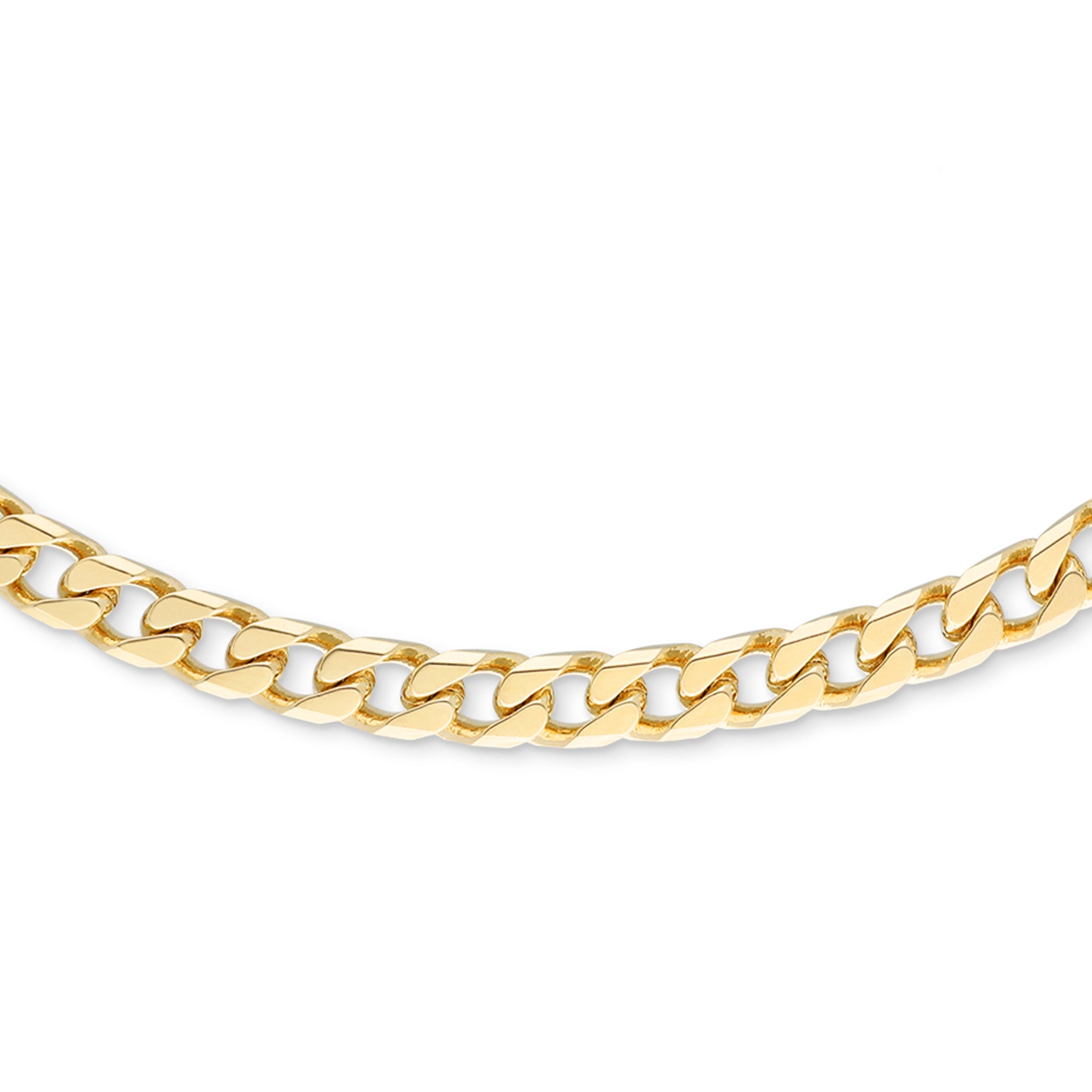 Gold Chain Necklace | 18Kt Gold Plated 6.5mm Curb Link | Bronzoro