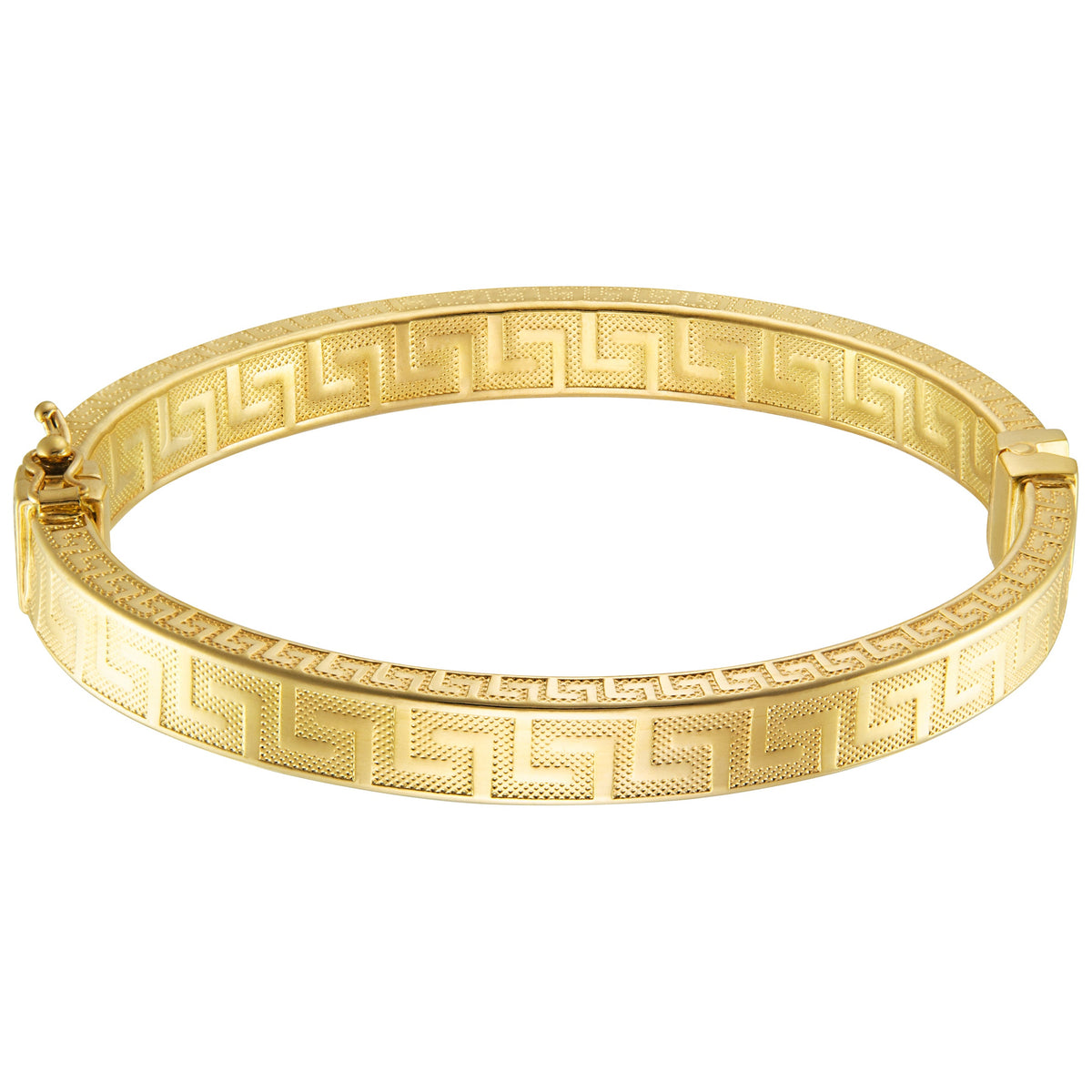 Greek Design Bangles Accessorize with Elegance: Discover the Oval Greek Design Bangle