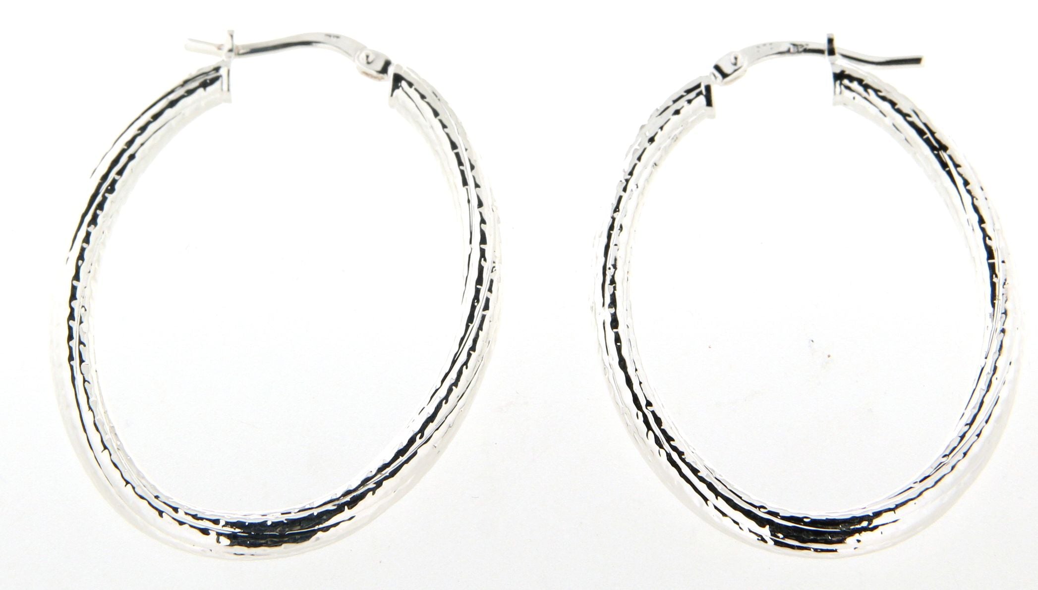 18K Plated 38MM Diamond Cut Hoop Earrings