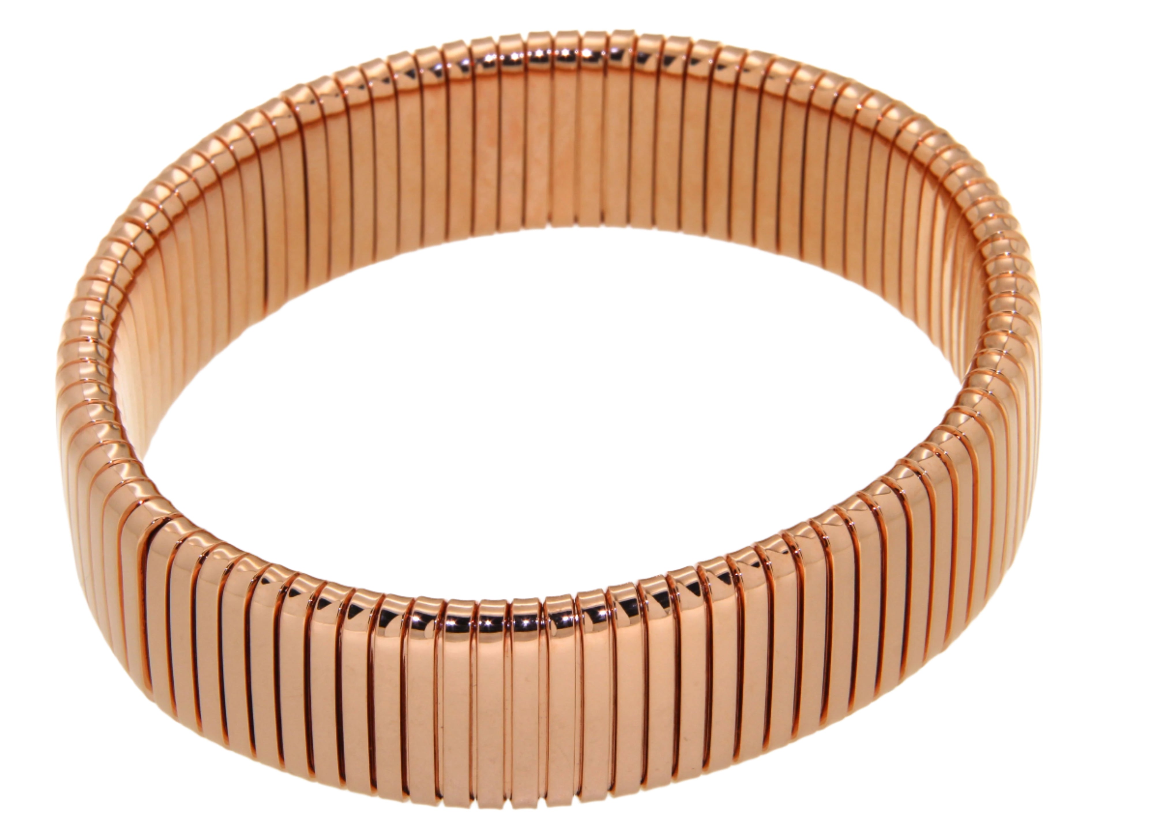 Gold Plated Omega Stretch Bracelet