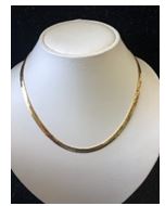 Herringbone Necklace 6mm, 18" – 18kt Gold Plated | Made in Italy