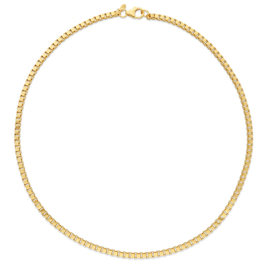 MEN'S YELLOW GOLD PLATED HEAVY 4MM BOX CHAIN