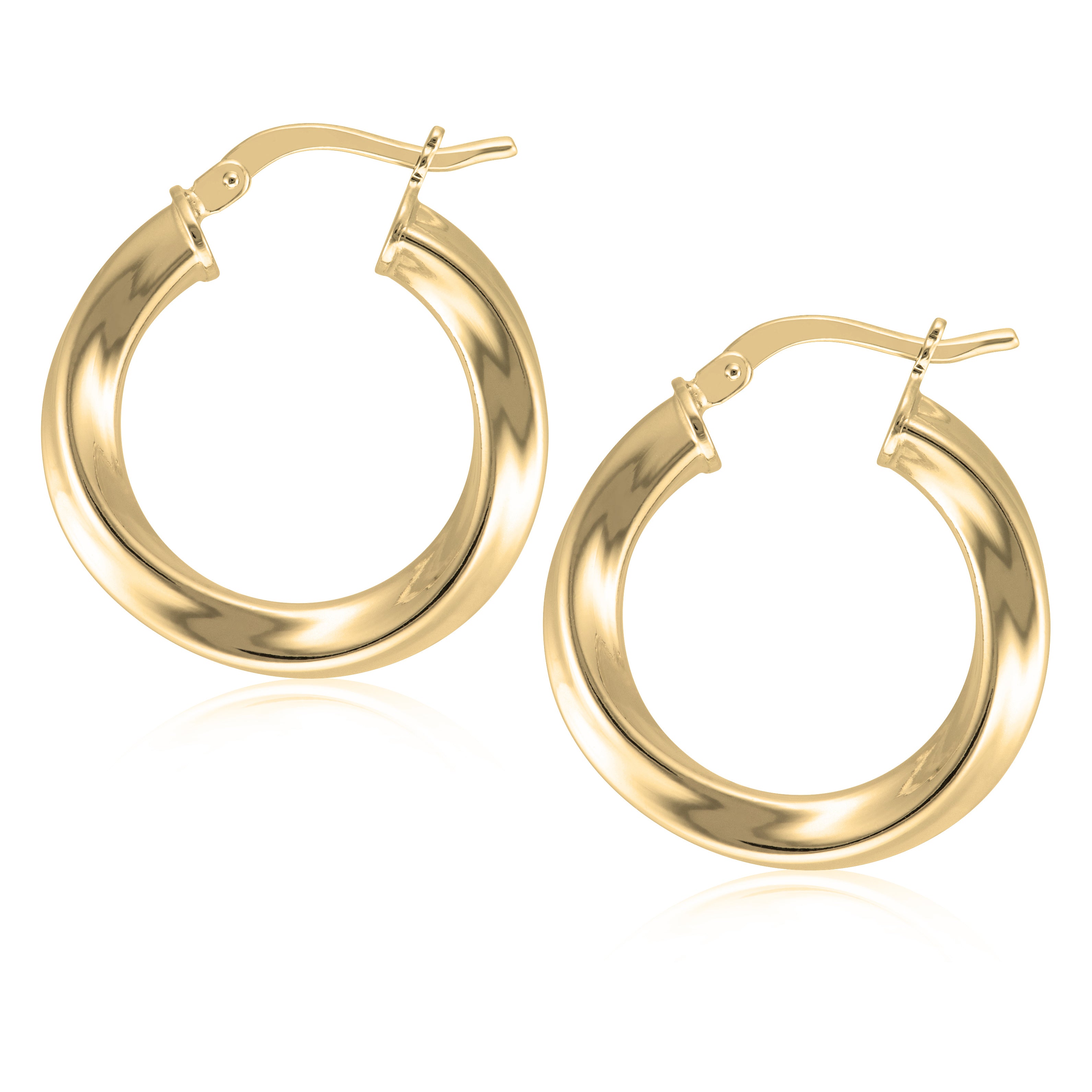 30mm Twisted Round Hoop Earrings