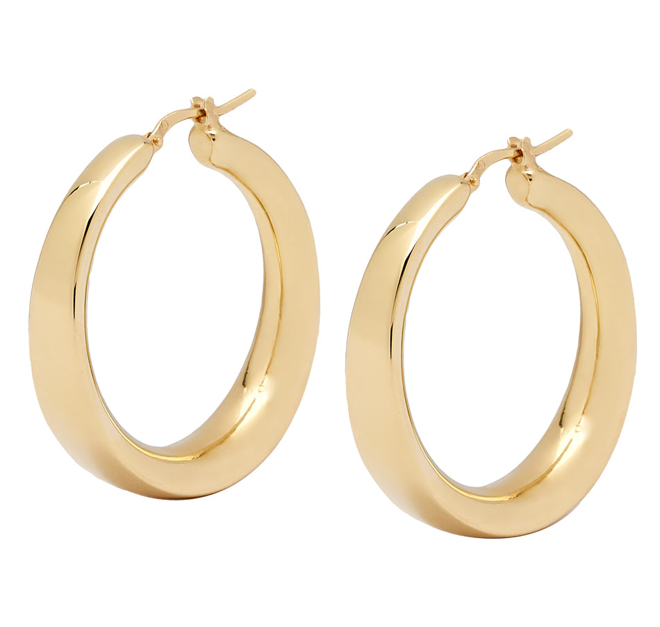 Graduated  Electroform Polished Hoop Earrings