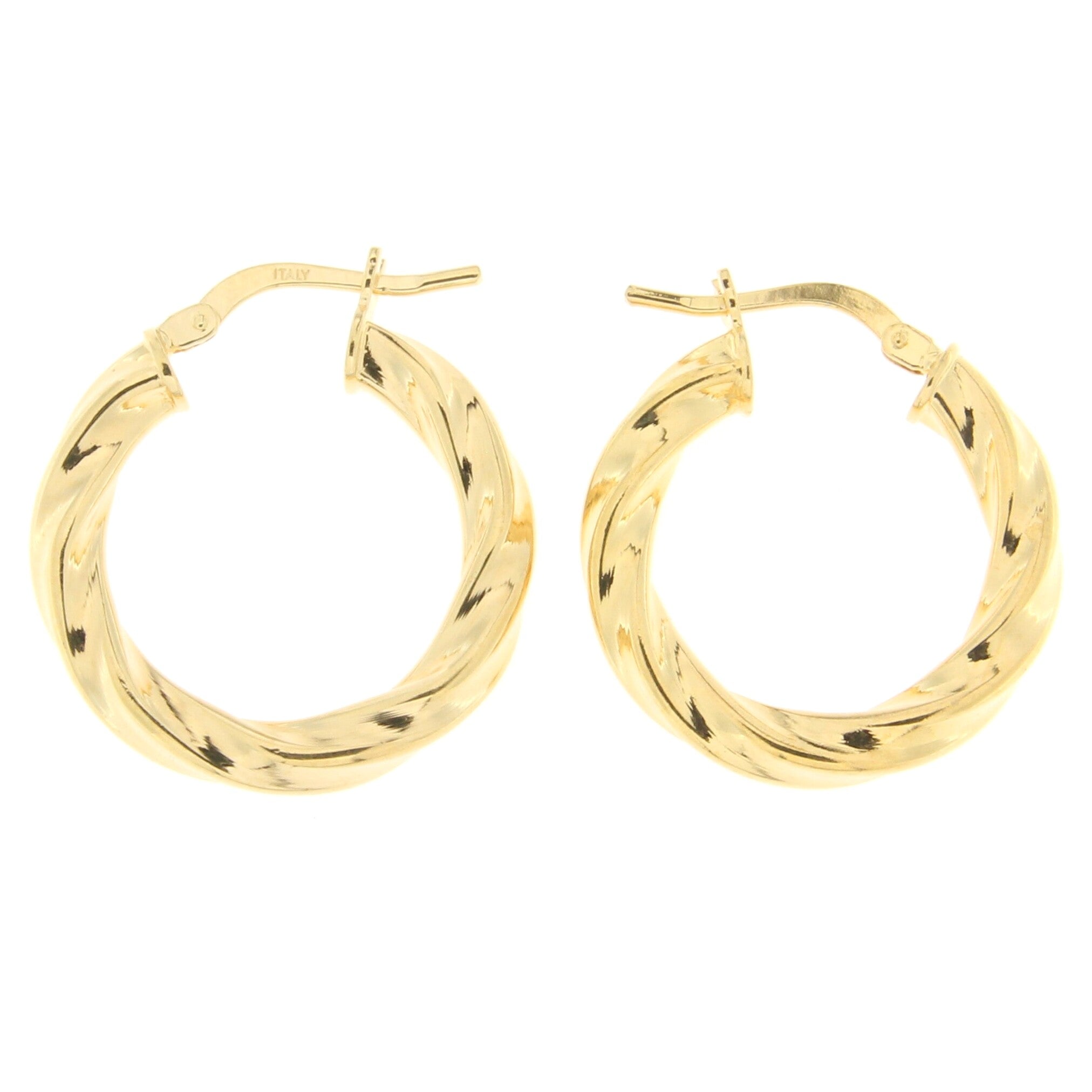 4mm X 22mm Twisted Hoop Earrings