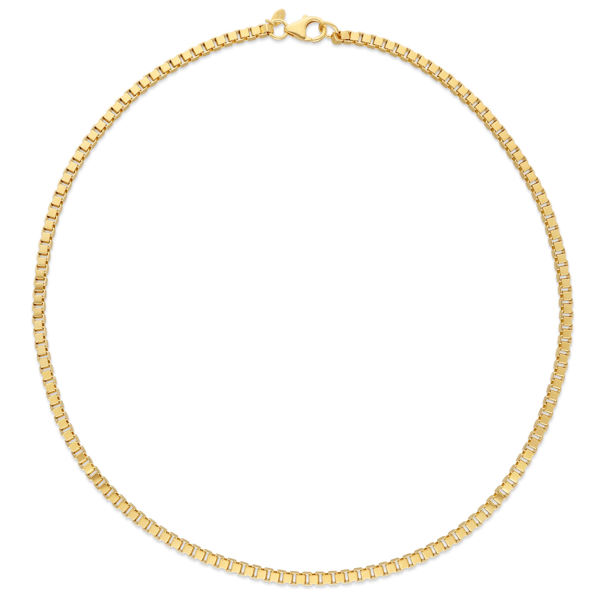 18k Goldplated YELLOW GOLD PLATED HEAVY 4MM BOX CHAIN