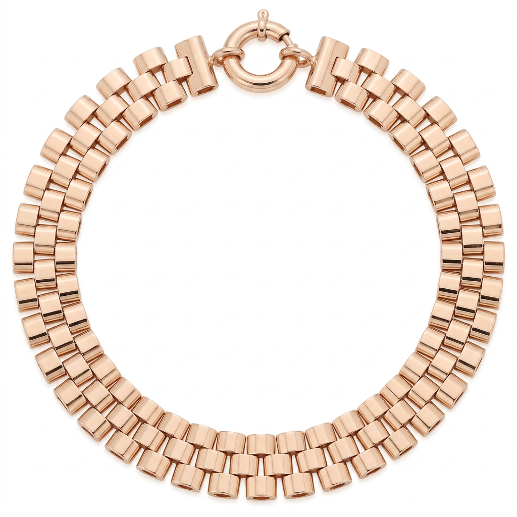 Bracelet-sized version of the necklace link design