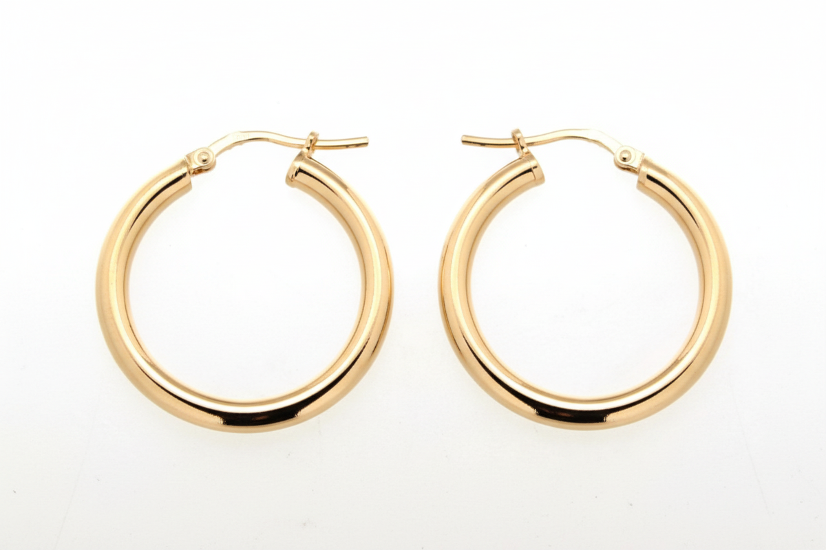 Flat front-facing hoop earring product image