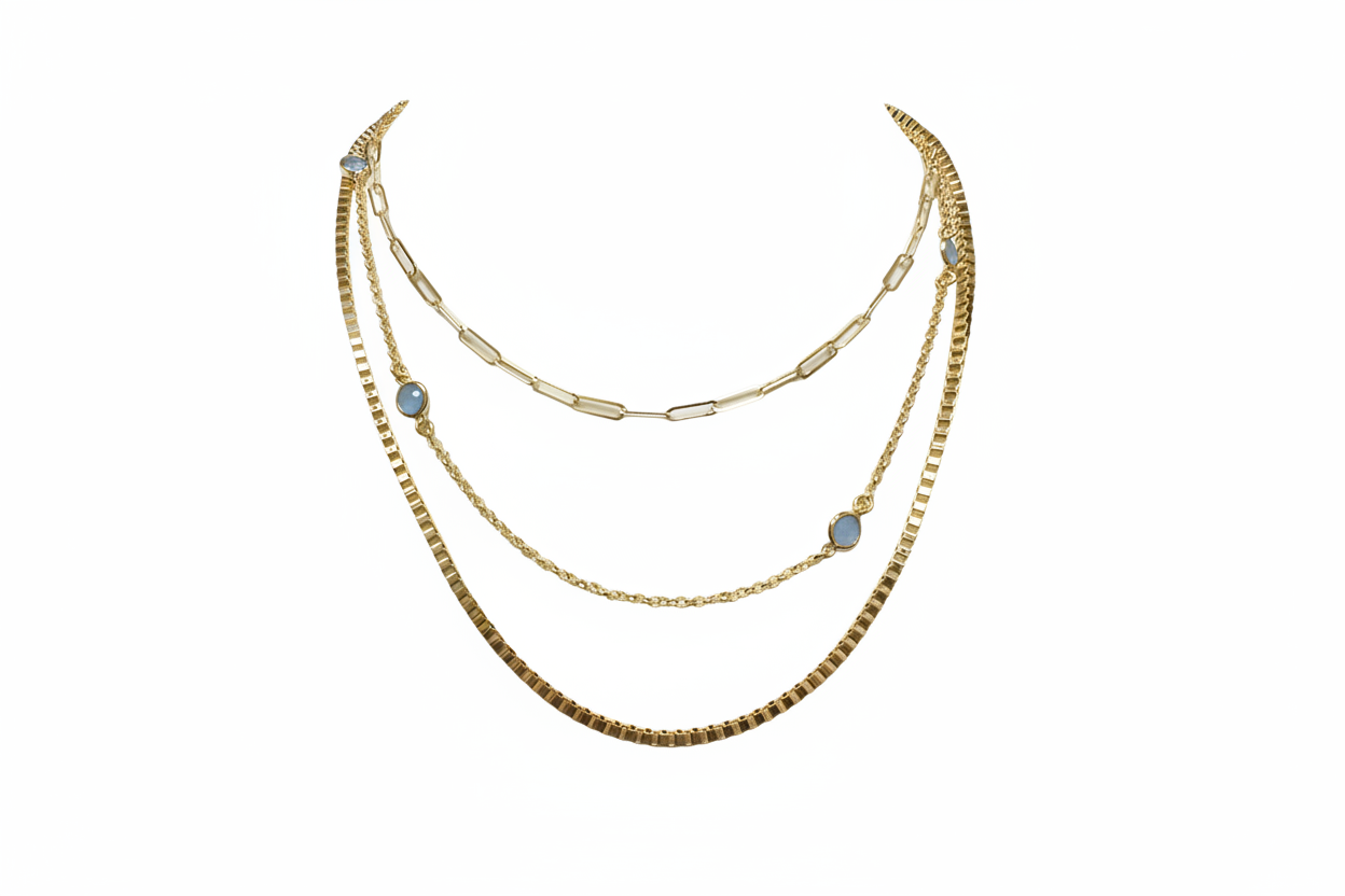 16 inch Paperclip, 18 inch Crystal Neck, 20 inch Box Set - Brightened