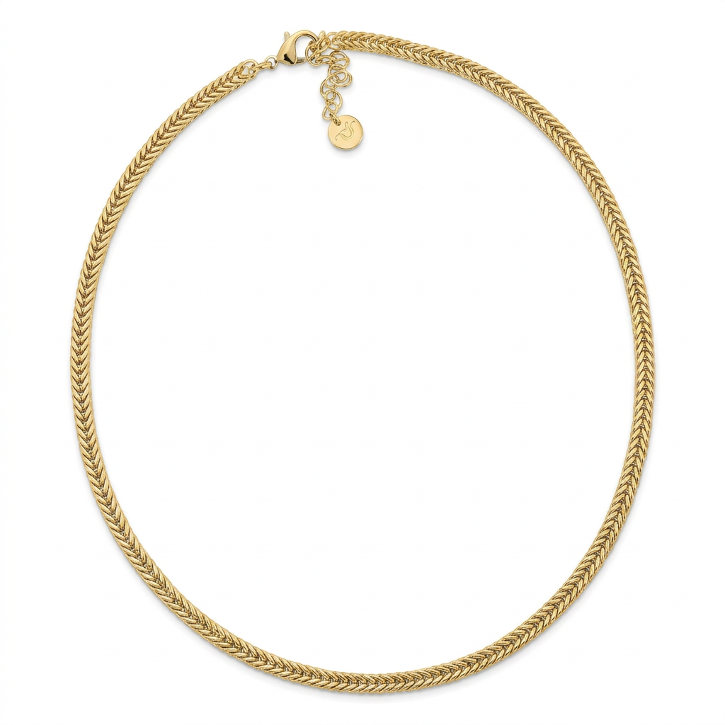 Improved foxtail necklace product photo on a clean white background