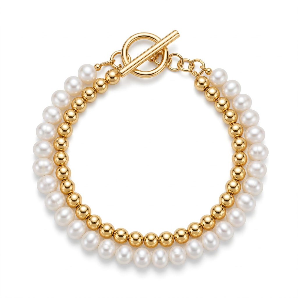 Sharper pearl and gold-tone bracelet image