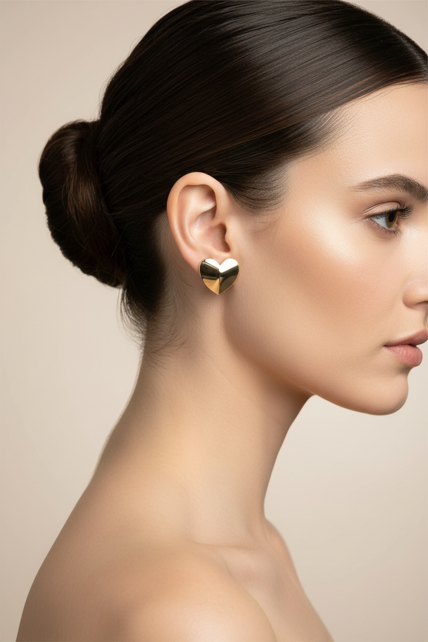 Stud Earrings on Model