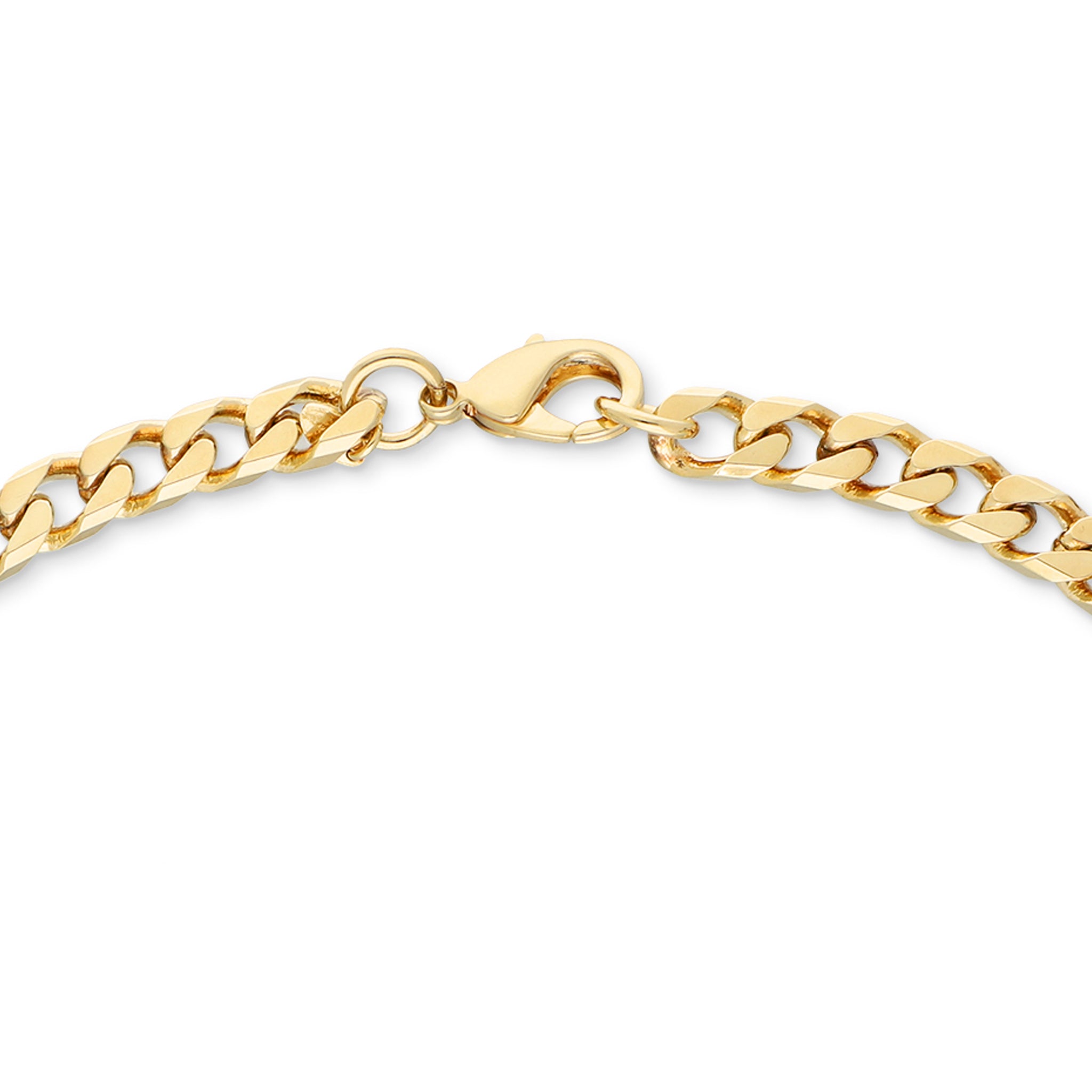 Men's Yellow Gold Plated DC Curb Link Chain Necklace